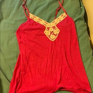 Hot pink american eagle tank top